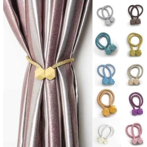 Magnetic Solid Color Curtain Hooks Tiebacks Tie Backs Buckle Clips Holdbacks Curtain Tiebacks For Living Room Bedroom Decoration