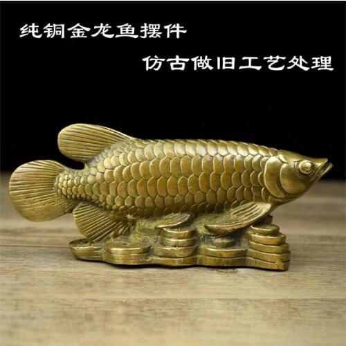 Copper ornaments like antique ornaments old fish crafts Feng Shui lucky May there be surpluses every year. Home Decor