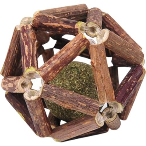 Catnip Ball Cat Toys Interactive Toy For Kitten Cleaning Cats Teeth Healthy Catnip Ball Pet Supplies