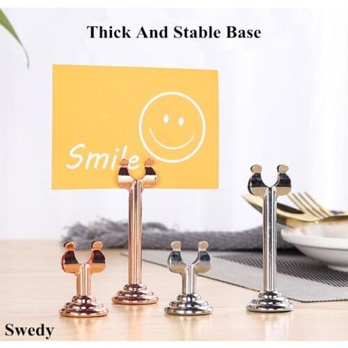 Place Card Holder Tabletop Menu Holder Harp-Clip Table Number Holder Recipe Holder Reserved Card Holder For Restaurants Weddings