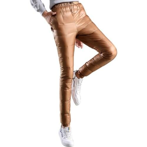 New winter warm pants thick cotton ladies 2019 fashion tight high waist stretch pants ladies casual comfortable Snowpants women