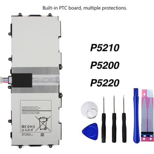 Original T4500E Tablet Battery For Samsung GALAXY Tab3 P5210 P5200 P5220 6800mAh