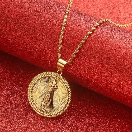 Our Lady of Aparecida Virgin Mary Necklace For Women Luxury Jewelry Jesus Cross Accessories