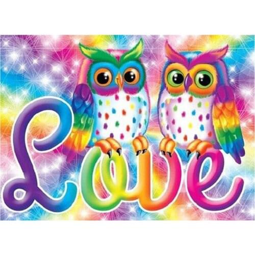 Full Square / Round Drill 5D DIY Diamond Painting "owl" 3D Embroidery Rhinestone Cross Stitch Mosaic Home Decor BK