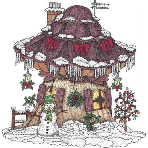 House, snowman Transparent Clear Silicone Stamp/Seal for DIY scrapbooking/photo album Decorative clear stamp A7205