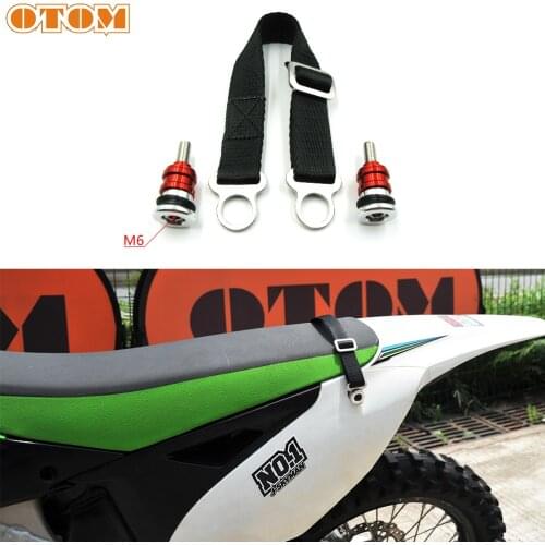 OTOM Motocross Rear Lift Strap C2 Aluminum Stainless Steel Polyester Cushion Rescue Belt For Japan Off-Road Motorcycle Bike Part