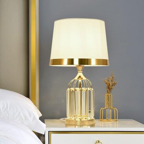 Modern LED Crystal Table Lamp Restaurant Cafe Bar Glass Table Lamp Living Room Home Decoration Bedroom Bedside Kitchen Lighting