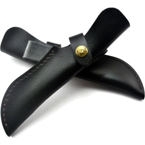Universal Straight Cutter Scabbard Durable cowhide Leather Sheath Fixed Blade Knife Pouch Cover Multi Holster Portable