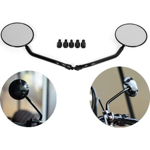 8MM Universal Motorcycle Rounded Side Back View Mirror Motorbike e-bike Scooter For Ducati Scrambler