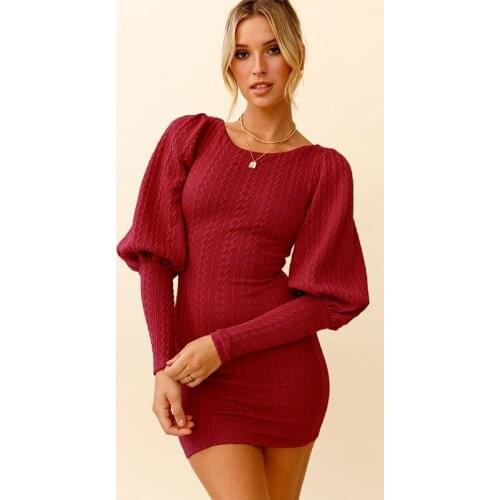 Модные трикотажные платья Vowbyside China At AliExpress