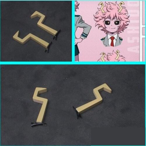 1 Pair My Hero Academia Mina Ashido Cosplay Head Clip Headwear Cosplay Props Game Cos Accessories Hair Clip Halloween Christmas