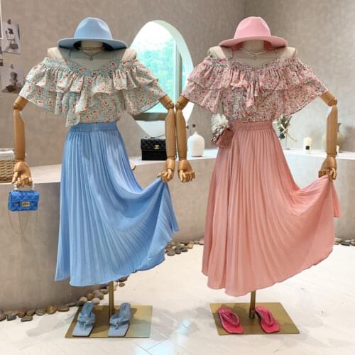 Womens Clothing Fashion Houndstooth Suit Womens 2021 New Age-reducing Short-sleeved Shirt Irregular High Waist Over skirt