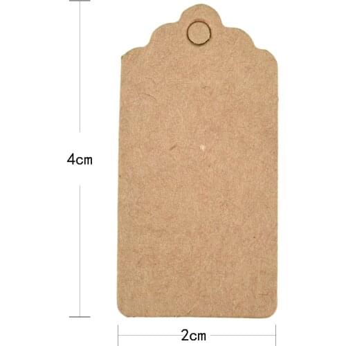 100Pcs/lot DIY Kraft Paper Tags Scalloped Rectangle Christmas Wedding Favour Party Gift Card Label Blank Luggage Tags
