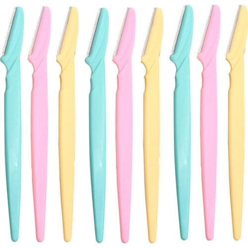 3/6/9PCS Eyebrow Trimmer Hair Remover Facial Razor Blades Shaver Sharp Portable Set Makeup Tool Kit