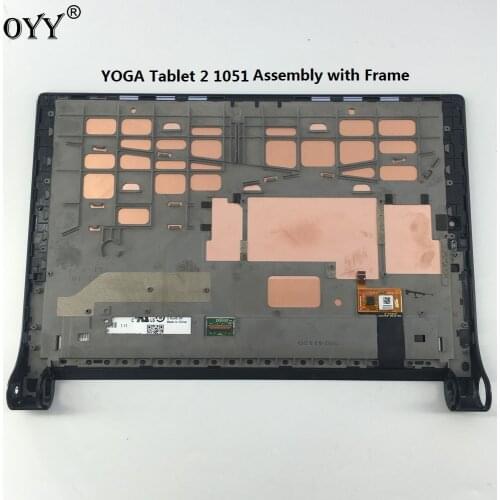 Used LCD Display Panel Monitor Touch Screen Digitizer Assembly with frame For Lenovo Yoga Tablet 2 1051 1051F 1051L