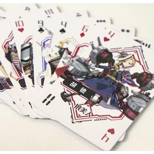 Anime Cartoon Azur Lane Cosplay Board Game Cards Hardcover Poker Toy Gift With Box