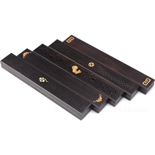 Sandalwood incense burner Wooden Incense Stick Holder Burning Joss Insence Box Burner Ash Catcher