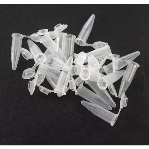 LOT50 1.5ml Lab PP Scale Centrifuge Tube V-bottom With Cap EP Tube PCR Tube Sample Specimen