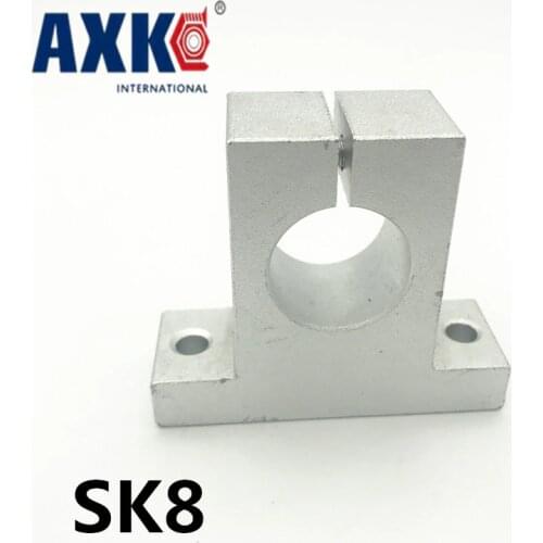 Linear Rail Cnc Router Parts 10pcs/lot Free Shipping Sk8 8mm Linear Bearing Rail Shaft Support Xyz Table Cnc Router Sh8a Axk