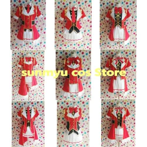 Love Live! Bokura no LIVE Kimi to no LIFE All Members red suits Cosplay Costume,Custom Size Halloween