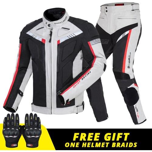 Motorcycle Jacket + Pants Suit Summer Winter Body Armor Protective Gear Windproof Motocross Jacket Moto Protection Equipment