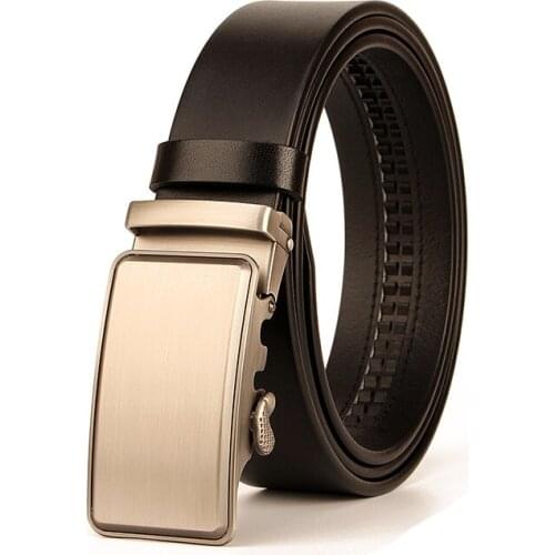 Famous Brand Belt Men Top Quality Genuine Leather Belts for Men Luxury Strap Male Metal Automatic Buckle