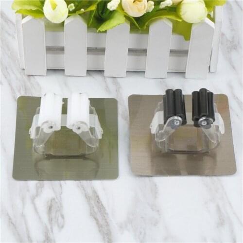 No Trace Wall Mounted Mop Broom Holder Organizer Brush Storage Hanger Tool