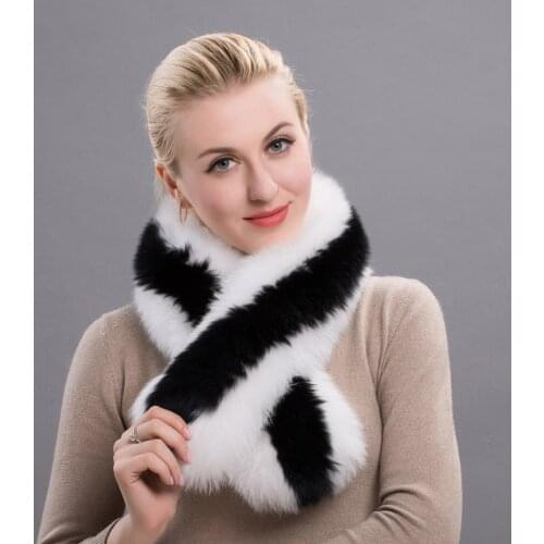 Real Fox Fur Scarf Ms. Natural Suede Womens Winter Warm Shawl High Fashion New Brand Scarf HW-04