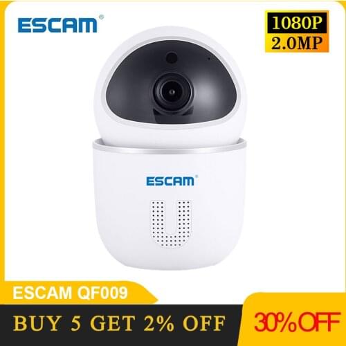 NEWEST ESCAM QF009 1080P 2MP Pan/Tilt WiFi Indoor IP IR Surveillance Cameras CCTV Day Night Video Monitor Mini Cam