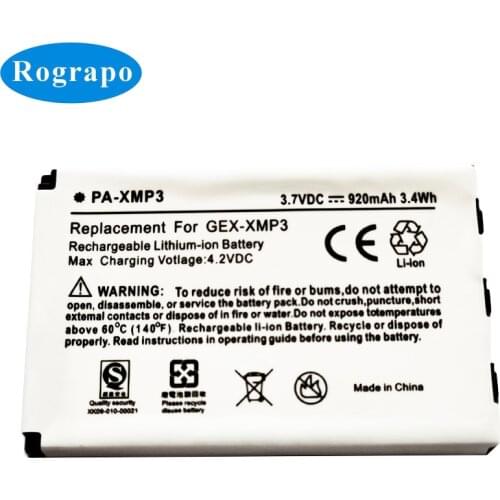 New 920mAh L01L40321 Replacement Battery For Pioneer GEX-XMP3 XMP3H1 XMP3i / Sirius XM XMP3 Batteries