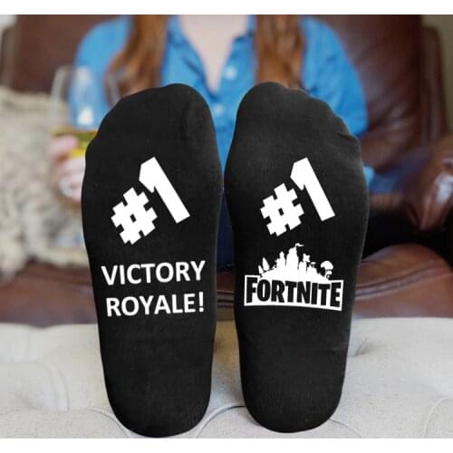 Original Fortnight black socks fortnite men women breathable sweat-absorbent deodorant sock invisible Unisex casual warm gifts