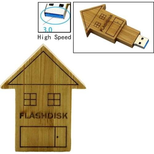 Pendrive wooden house USB Flash 3.0 Memory Drive Stick Pen/Thumb/Car usb flash drives 4gb 8gb 16gb 32gb 64gb Best gifts
