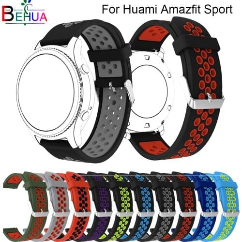 High Quality Silicone WrisStrap For huami Amazfit Stratos 2 2S 3 pace Smart watch Strap For Huami Amazfit GTR 47mm Bracelet band