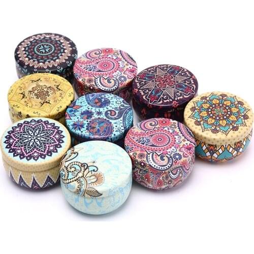 Retro Floral Tin Can Lovely Mini Gift Jewelry Tin Box Cookie Candy Tea Storage Box Candy Gift Case
