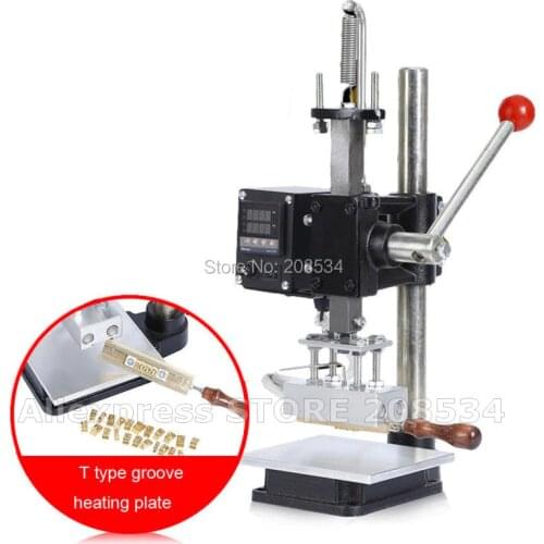 Manual 220V Hot Foil Stamping 5*15CM Embossing Logo Craft Press Marking Machine