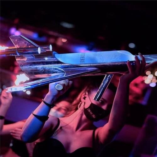 STAINLESS STEEL AIRPLANE LED BOTTLE GLORIFIER