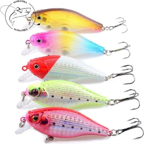 Steel Ball Bionic Bait Sea Fishing Lures 5Pcs/set 6.5cm/7.2g Artificial Crank Plastic Hard Bait Wobbler 6# Sharp Hook 3D Eyes