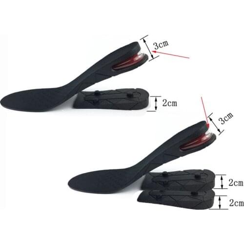 3-9cm Height Increase Insole Cushion Height Lift Adjustable Cut Shoe Heel Insert Taller Women Men U