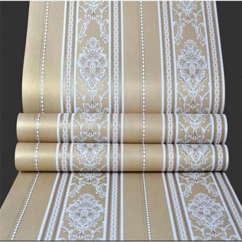 Wellyu European - style vertical stripes 3D wallpaper wallpaper living room bedroom backdrop papel de parede para quarto