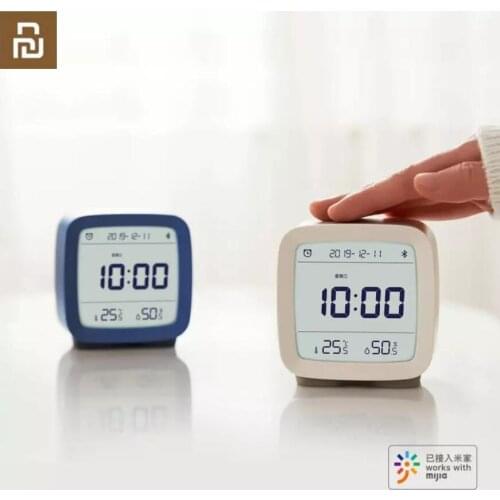 Youpin Cleargrass Bluetooth-compatible Temperature Humidity Display LCD Screen Alarm Clock Smart Control with Mihome Nightlight