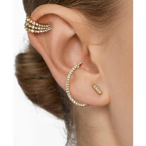 YWZIXLN Fashion Bohemian Alloy S Shape Mix/White Crystal Stud Earring Set Mascot Ornaments For Women Accessories Wholesale E0152