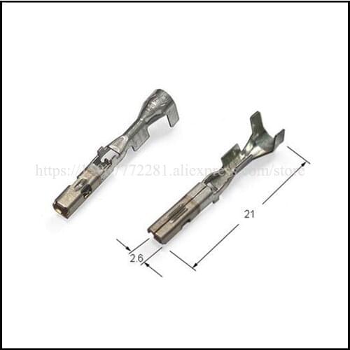 DJ621-F1.5*0.6A brass H62Y terminal car male female Connector cable housing Connector automotive plug H:2.0,W:2.6,L:19.2