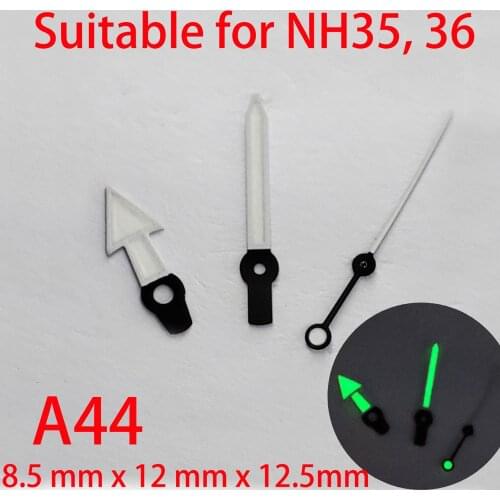 A44 suitable for NH35 watch pointers, watch accessories hand watch custom accessories NH36 Green luminous