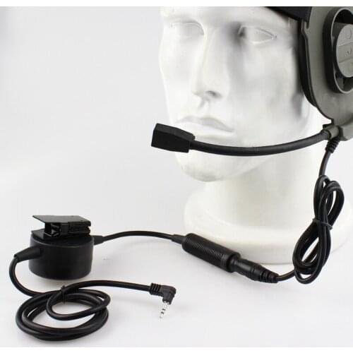 Hunting Helmet Accessories PTT U94/TCI/MINI Tactical Headsets Adapter Military Adapter 2 Pin 7.0mm Plug Push to Talk for Kenwood