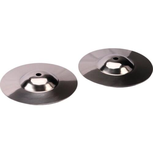 2pcs Beginner Crash Cymbal Drum Durable Percussion Instrument Accessories WD01 (Silver)