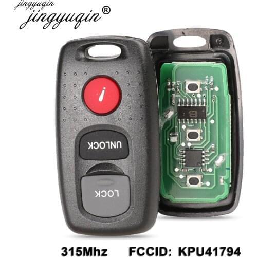 Jingyuqin 3 Buttons For MAZDA 3 6 MPV Protege 5 Shell Car Remote Key Keyless Case Housing Fob KPU41794 315Mhz
