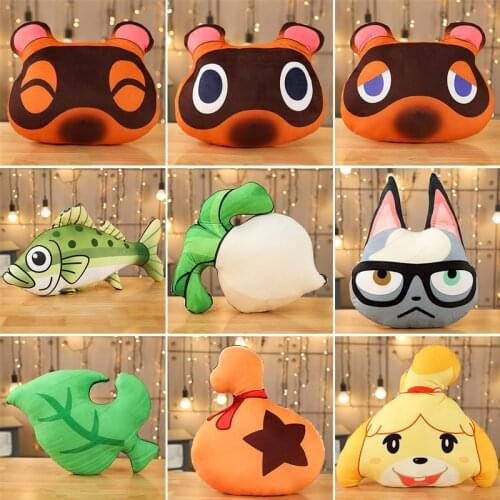 Animal Crossing New Horizons Cartoon Sofa Cushion Pillow Tom Nook Anime Manga Game Peripheral Pillow Stuffed Plush Doll Toys