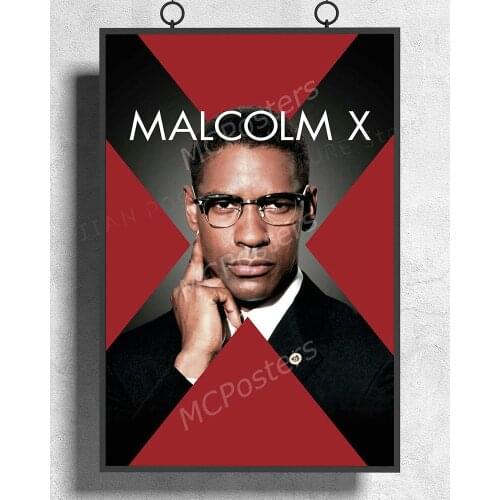 H024 Malcom Denzel Washington Movie Wall Sticker Silk Poster Art Home Decoration