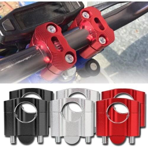 Motorbike Handlebar Riser 22mm 28mm Universal Pitbike Motorcycle Bar Clamp Mount Adapter Motor Bar Aluminum Alloy CNC Code Rise