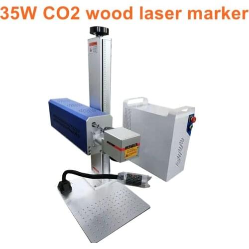 Co2 laser marking machine on mobile wood acrylic marking machine engraving on non metal fast speed